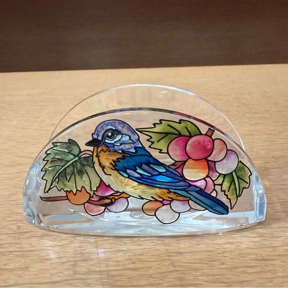 Amia Rosemary Millette Grapevine Bluebird Business Card Holder Retired Item 5777 - Picture 9 of 9